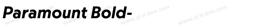 Paramount Bold字体转换